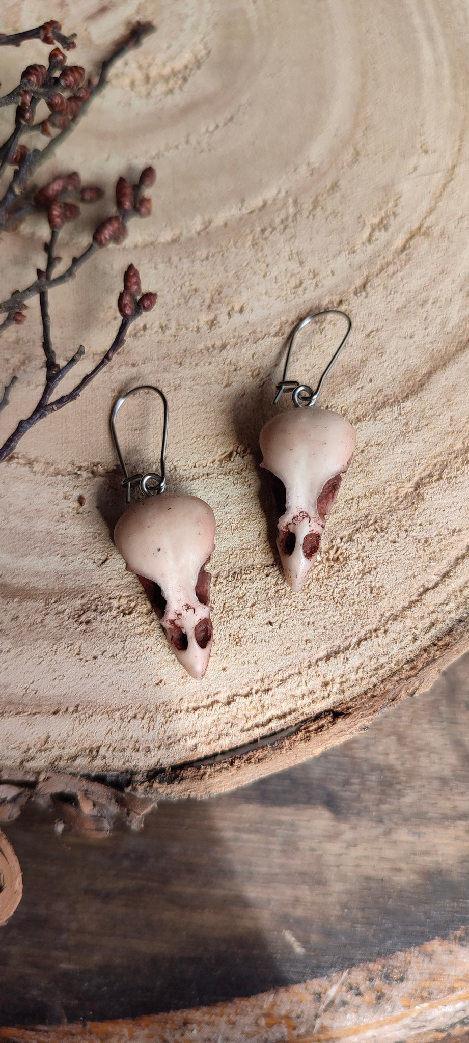 Bird Skull Earrings