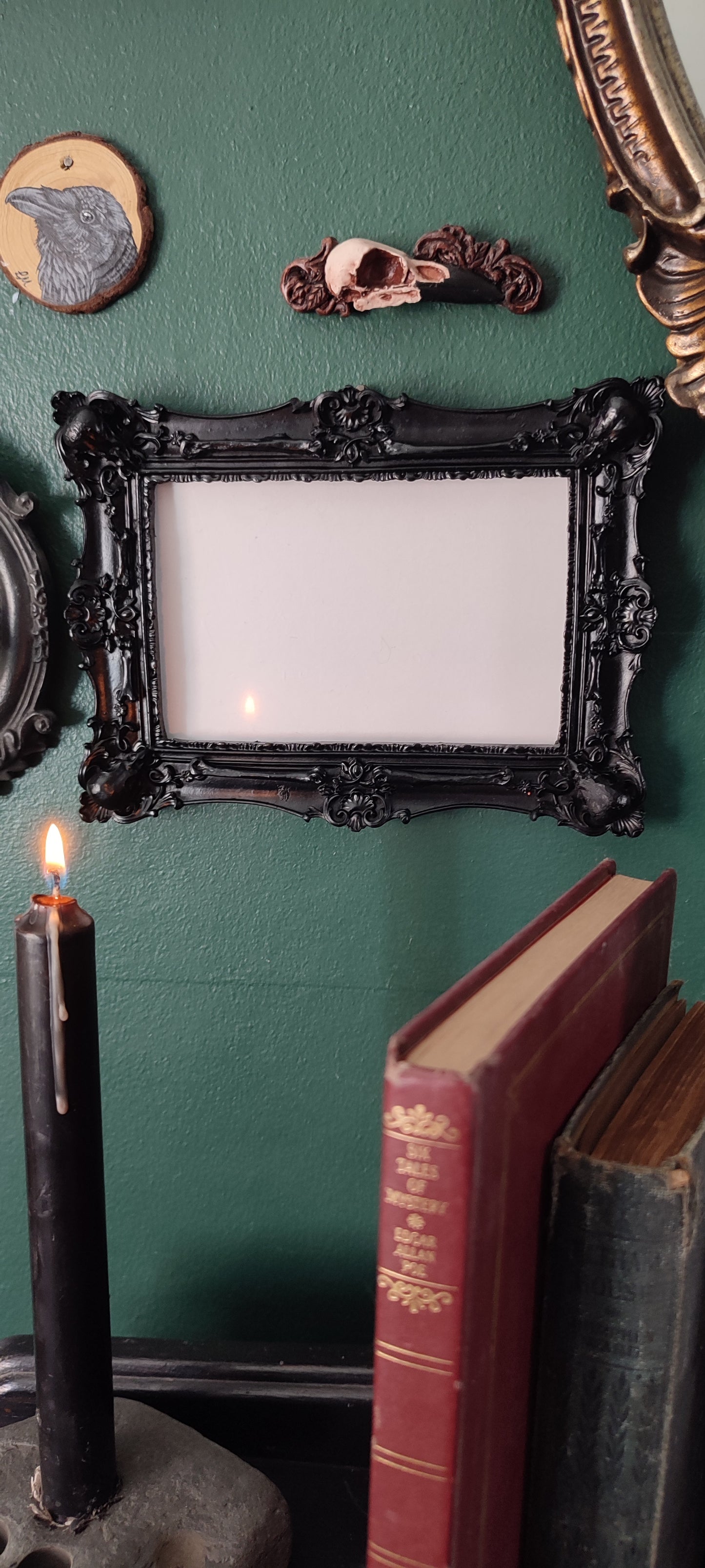 gothic skull and bone picture frame