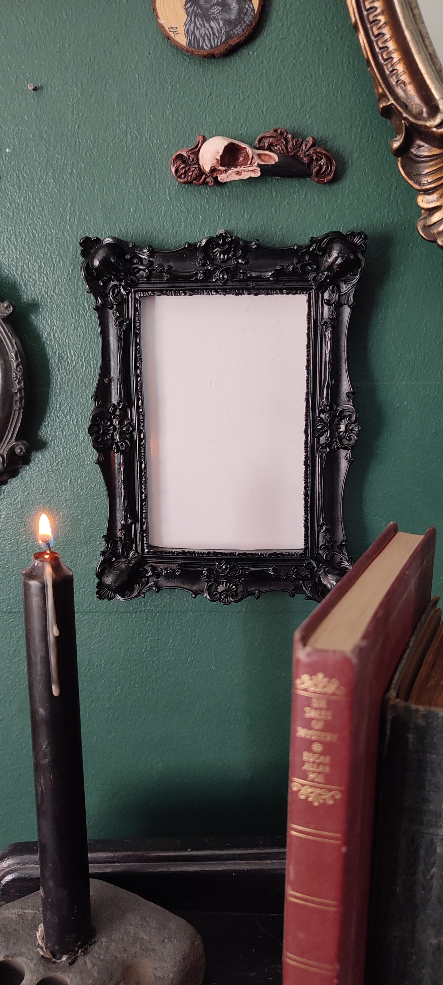 gothic skull and bone picture frame